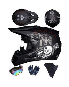 Σετ κράνους dirt bike για παιδιά και εφήβους με γυαλιά, γάντια και μάσκα για οδήγηση εκτός δρόμου