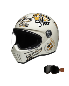 Ρετρό σετ full face κράνους μοτοσικλέτας για cruiser και cafe racer οδήγηση